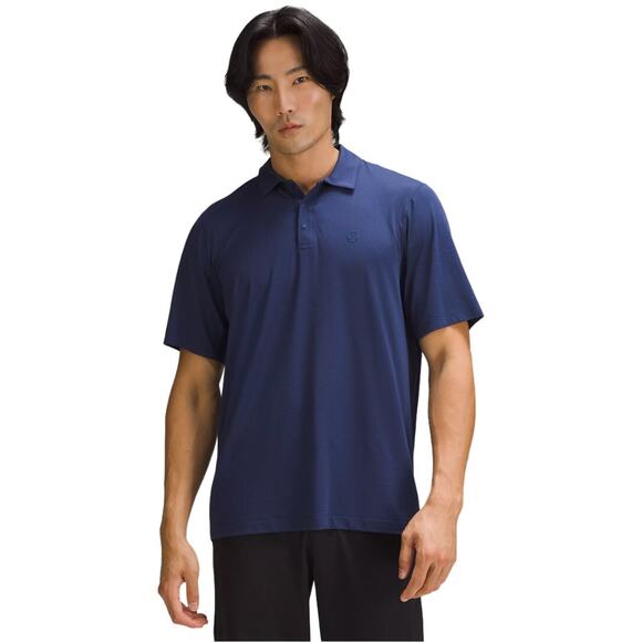Lululemon Snap Front Performance Short Sleeve Polo Blue Size S NWT - Picture 1 of 8